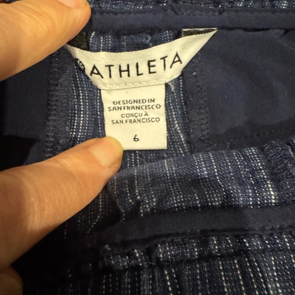 Athleta Blue Drawstring Casual Shorts | Elastic Waist | Size 6 - Picture 3 of 3